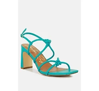 Kralor Knotted Strap Italian Block Heel Sandals
