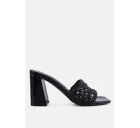 Womens Adorbs Braided Straps Slip On Sandals