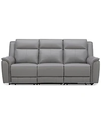 Addyson 88" 3-Pc. Leather Sofa with 3 Zero Gravity Recliners Power Headrests, Created for Macy's