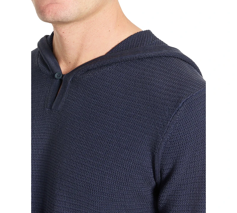 Kenneth Cole Men's 4-Way Stretch Die-Dyed Hooded Sweater