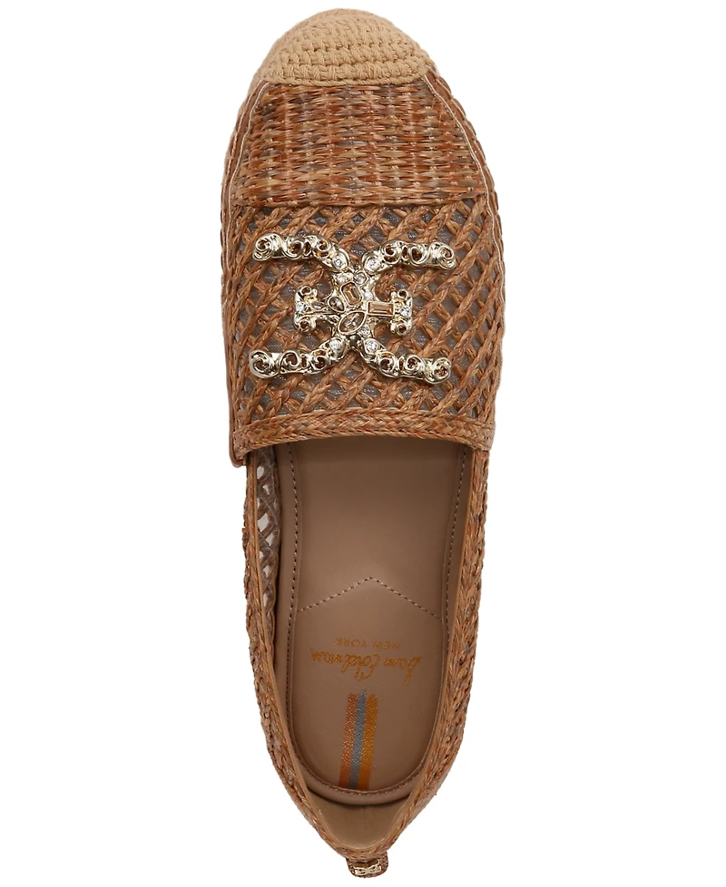 Sam Edelman Women's Khiara Emblem Embellished Espadrille Flats