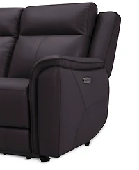 Addyson 117" 5-Pc. Leather Sectional with 3 Zero Gravity Recliners Power Headrests, Created for Macy's