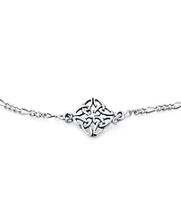 Bling Jewelry Celtic Love Knot Triquetra Clover Anklet Ankle Bracelet Sterling Silver Adjustable 9 To 10 Inch With Extender