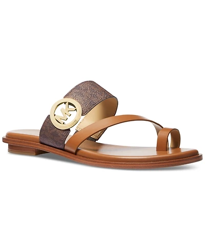 Michael Kors Mmk Vera Slip-On Toe-Ring Slide Sandals