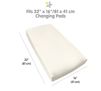 BreathableBaby Waterproof Cover, For 32" x 16" Changing Pad (2-Pack))