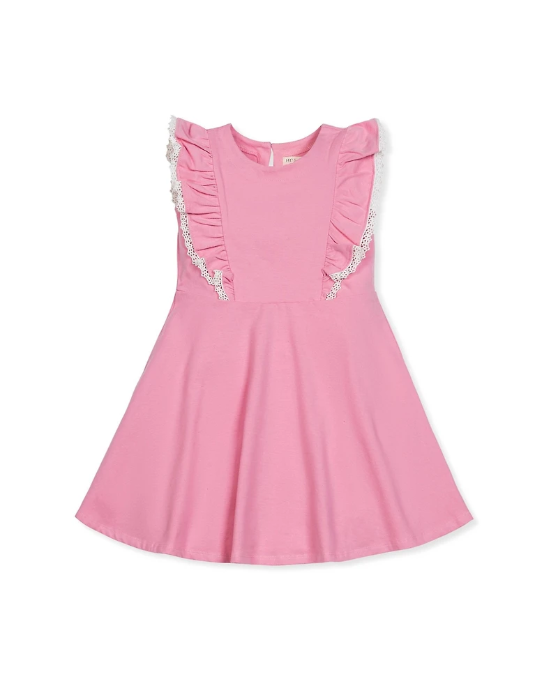 Hope & Henry Little Girls Sleeveless Knit Pinafore Dress