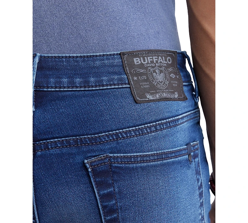 Men's Dean Relaxed-Straight Fit Stretch Knit 10.5" Denim Shorts