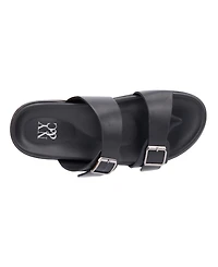 New York & Company Men's Edan Buckle Two Strap Sandals