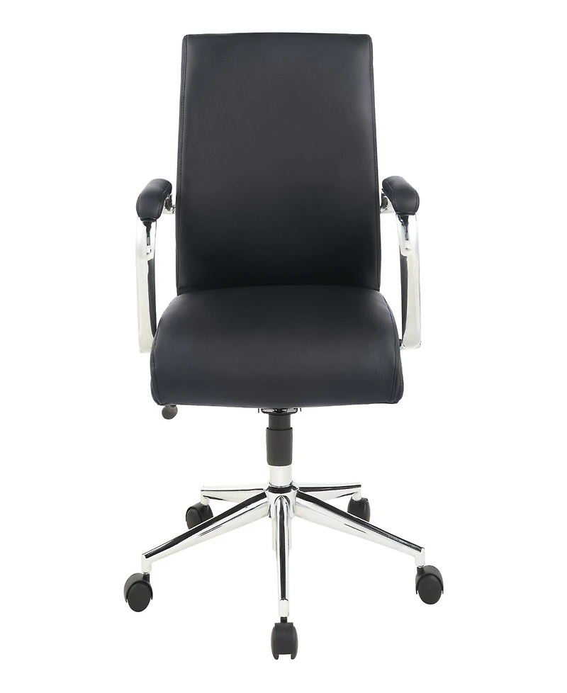 Office Star 41.25" Fabric, Chrome Mid Back Manager's Chair