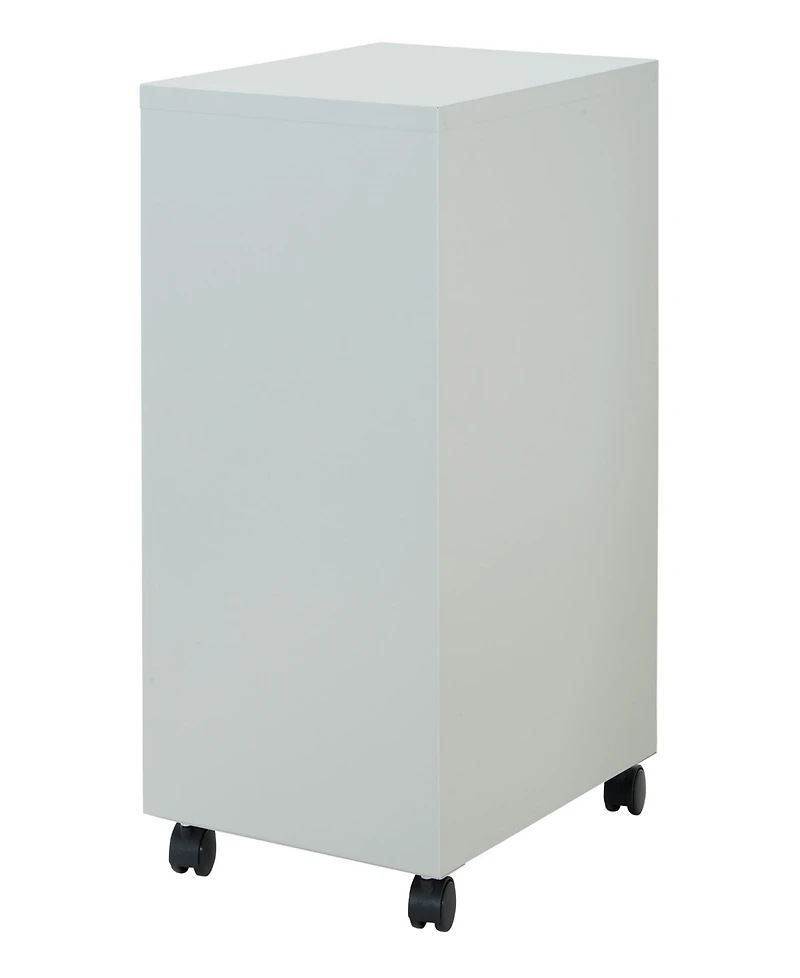 Office Star 26.75" 2 Drawer Mobile Locking Metal File Cabinet