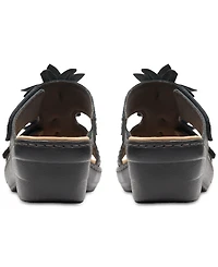 Clarks Merliah Raelyn Flower-Detail Wedge Heel Platform Sandals