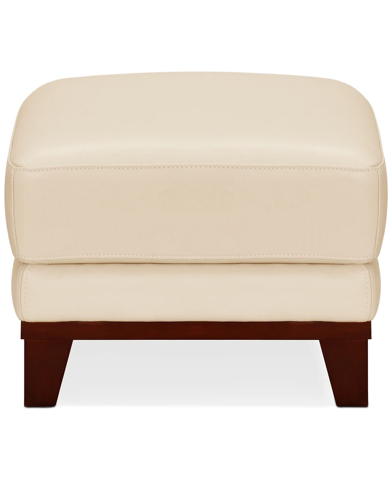 Jeddo 25" Leather Ottoman, Created for Macy's