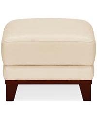 Jeddo 25" Leather Ottoman, Created for Macy's