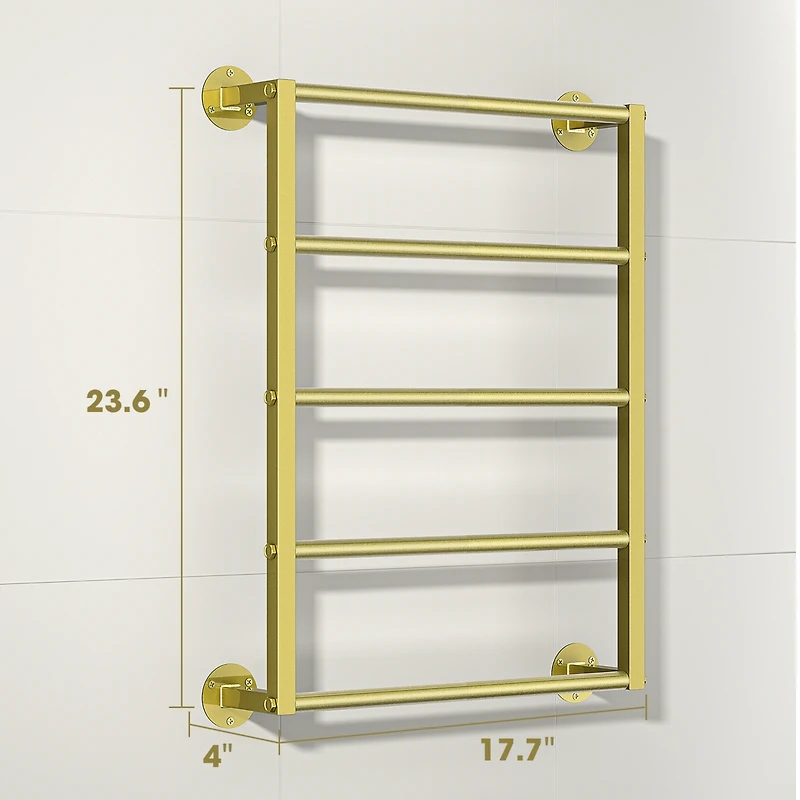 Sugift 18" Towel Rack Wall-Mounted Towel Holder for Bathroom