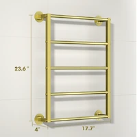 Sugift 18" Towel Rack Wall-Mounted Towel Holder for Bathroom