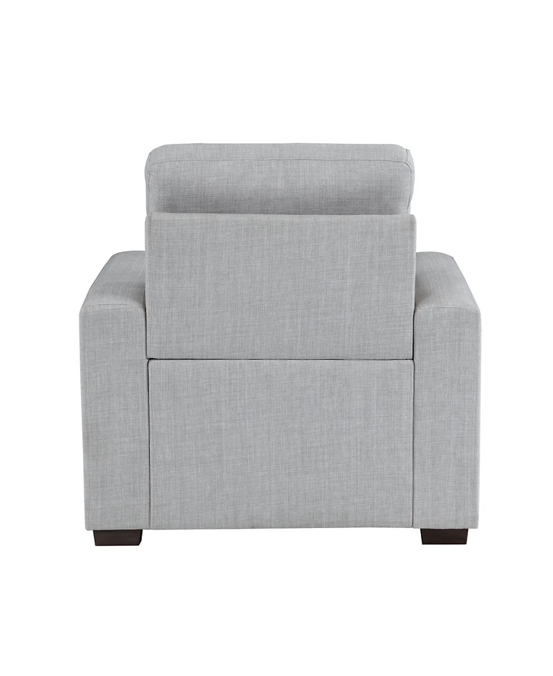 White Label Bonita 38" Chair with Pull-Out Ottoman