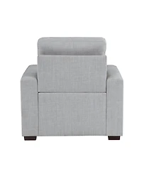 White Label Bonita 38" Chair with Pull-Out Ottoman