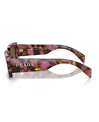 Prada Lettering Rectangular Women's Sunglasses