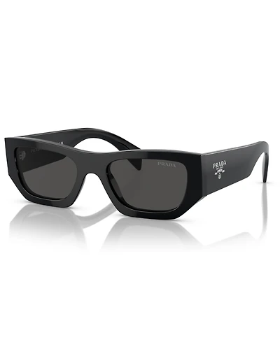 Prada Low Bridge Rectangular Unisex Sunglasses, Pr A01SF