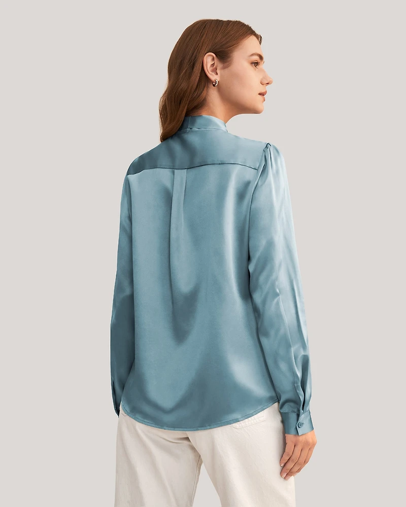 Lilysilk Women's Bow-tie Neck Silk Blouse