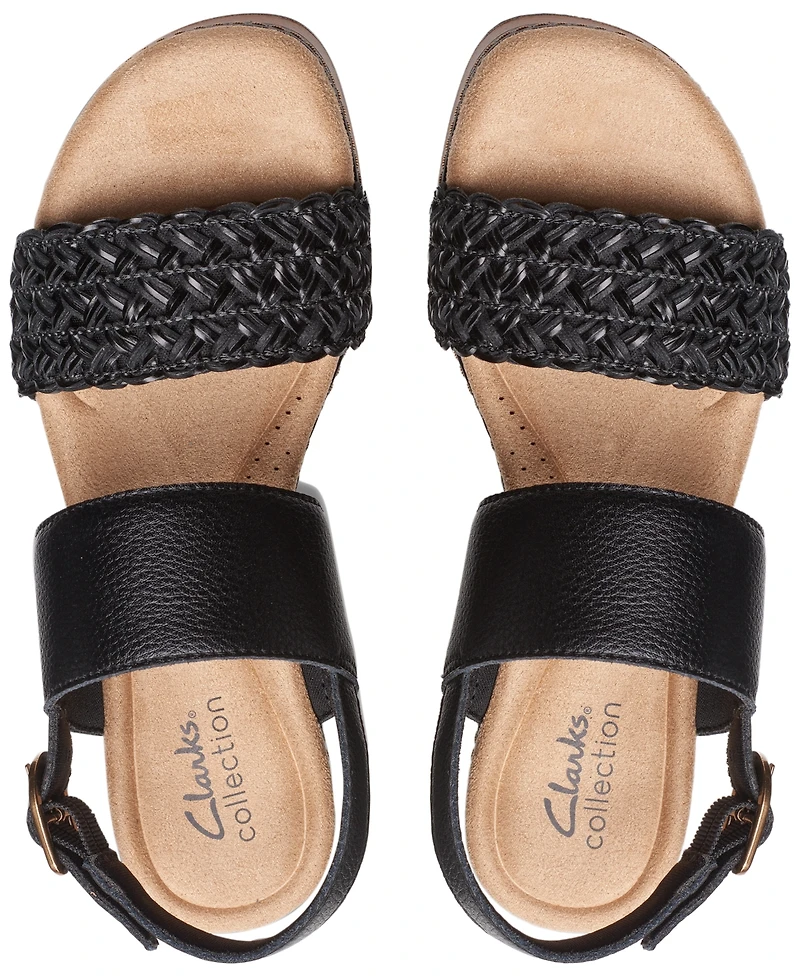 Clarks Seannah Step Woven Strap Clog-Style Platform Sandals