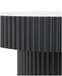 Rosemary Lane 20" x 20" x 20" Wooden Dimensional Ribbed Accent Table