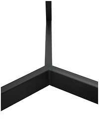 Rosemary Lane 24" x 24" x 22" Teak Wood Geometric Handmade Live Edge Black Metal Base Accent Table