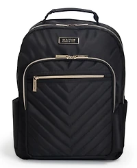 Madison Square Hardside Chevron Expandable 2pc 20" Carry On Luggage + Matching 15" Laptop Backpack Set