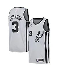 Men's Nike Keldon Johnson Silver San Antonio Spurs Swingman Player Jersey - Statement Edition