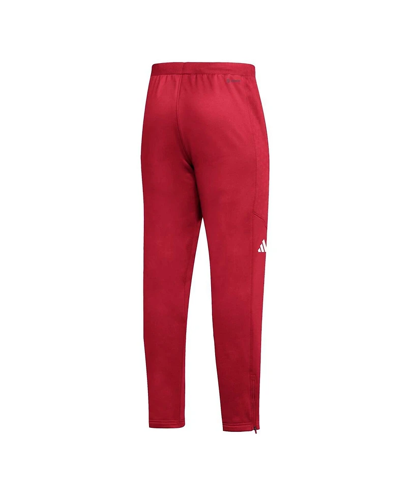 Men's adidas Scarlet Nebraska Huskers 2023 Travel Aeroready Tapered Pants