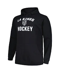 Men's Profile Black Los Angeles Kings Big and Tall Arch Over Logo Pullover Hoodie