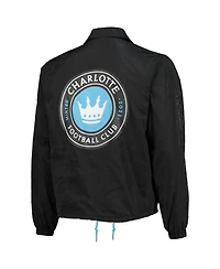 Men's The Wild Collective Black Charlotte Fc Coaches Full-Snap Jacket