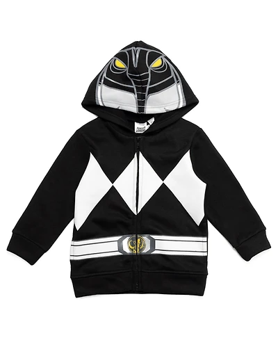 Power Rangers Blue Ranger Red Black Fleece Zip Up Hoodie Toddler| Child Boys