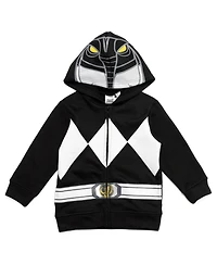 Power Rangers Blue Ranger Red Black Fleece Zip Up Hoodie Toddler| Child Boys