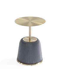 Manhattan Comfort Anderson 2-Piece Leatherette Upholstered End Table Set