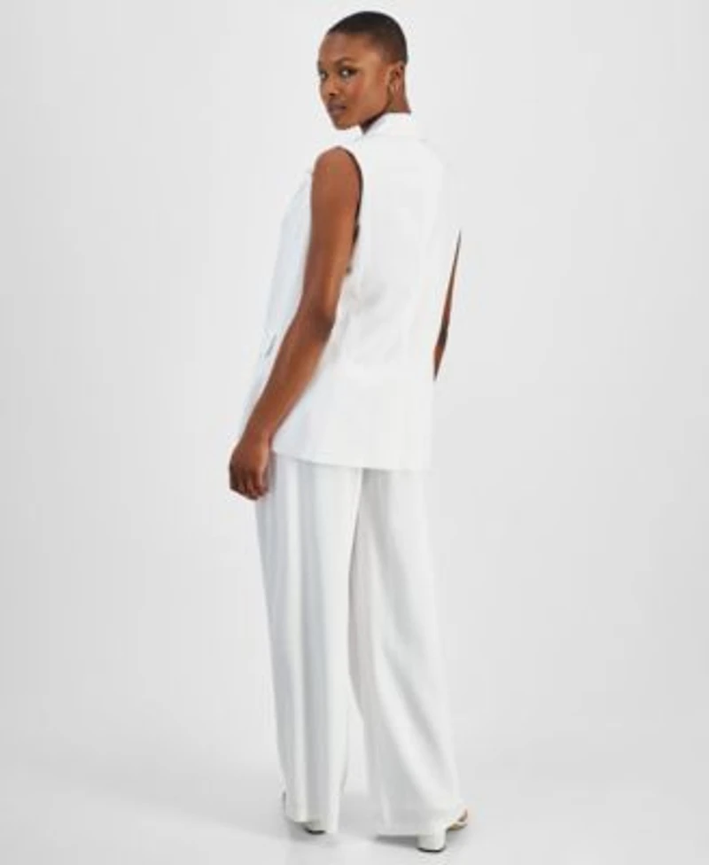 Bar Iii Petite Long Vest Wide Leg Pants