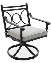 Wythburn Mix and Match Scroll Outdoor Swivel Chair, Created for Macy's
