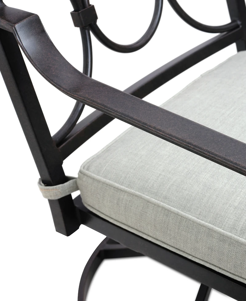 Wythburn Mix and Match Scroll Outdoor Swivel Chair, Created for Macy's