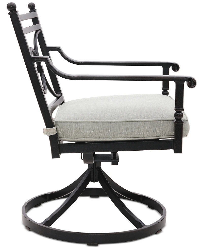 Wythburn Mix and Match Scroll Outdoor Swivel Chair, Created for Macy's