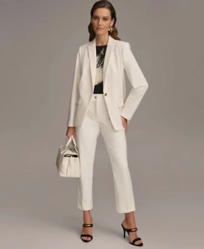 Donna Karan New York Womens One Button Blazer Slim Leg Ankle Pant