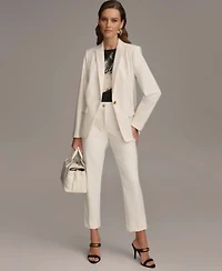 Donna Karan New York Womens One Button Blazer Slim Leg Ankle Pant
