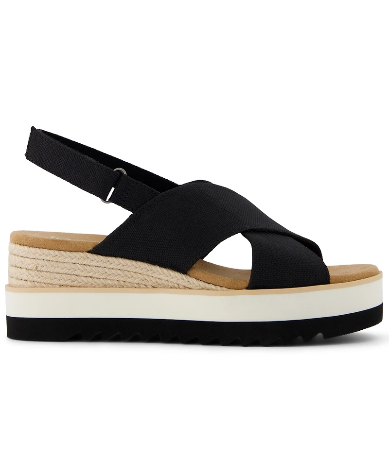 Toms Women's Diana Crisscross Platform Wedge Sandals