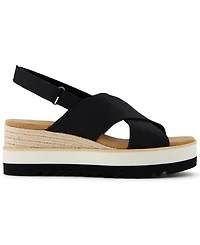 Toms Women's Diana Crisscross Platform Wedge Sandals