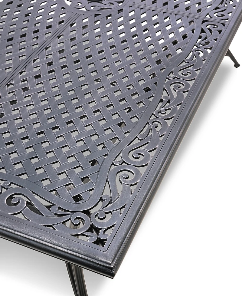 Wythburn Mix and Match 84"x 42" Cast Aluminum Outdoor Dining Table