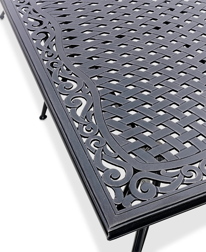 Wythburn Mix and Match 84" x 60" Cast Aluminum Outdoor Dining Table