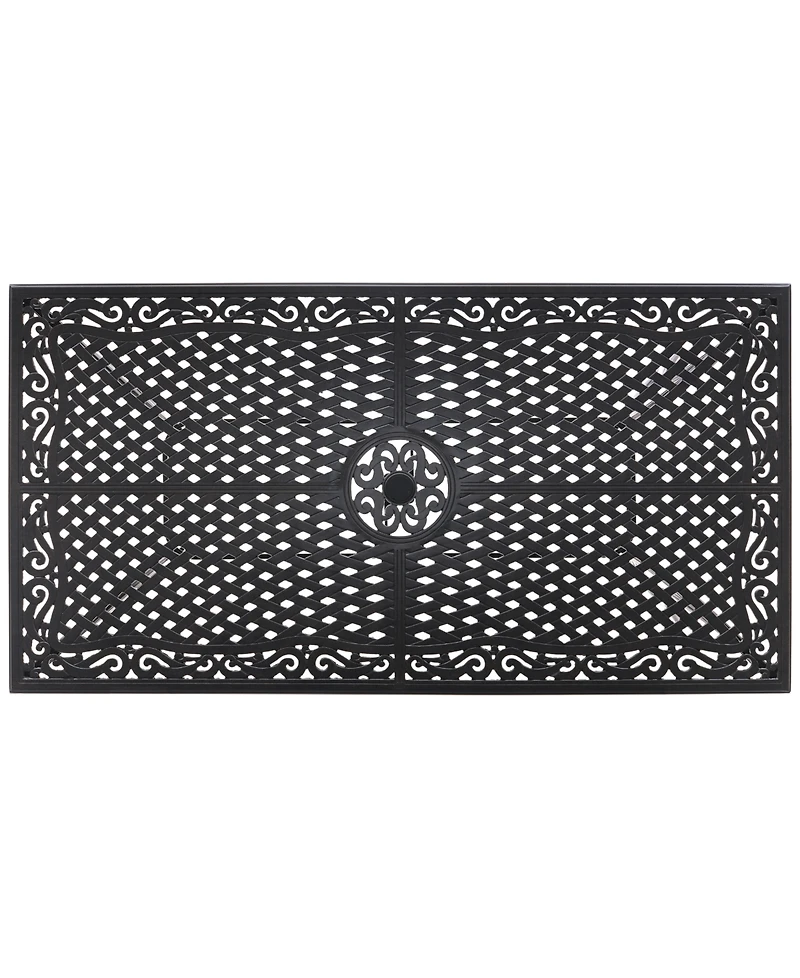 Wythburn Mix and Match 72"x 38" Cast Aluminum Outdoor Dining Table, Created for Macy's