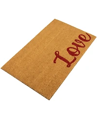 Northlight Natural Coir "Love" Outdoor Doormat 18" x 30"