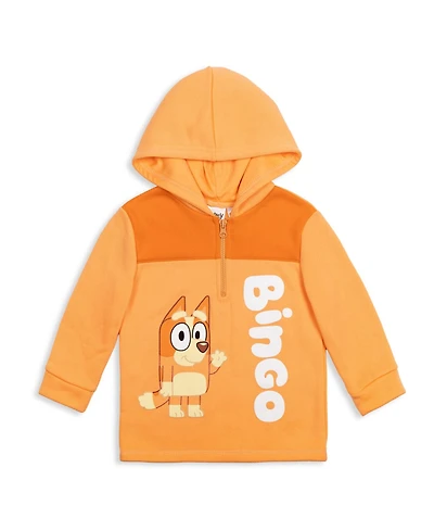 Bluey Bingo Fleece Half Zip Hoodie Toddler| Child Boys