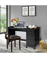 3-Drawer Home Office Study Computer Desk with Spacious Desktop