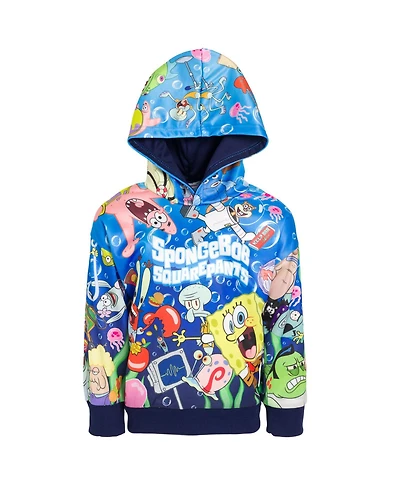 SpongeBob SquarePants Little Boys Plankton Patrick Squidward Fleece Pullover Hoodie Toddler|Child